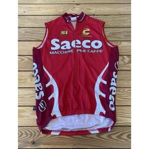 Cannondale Sleeveless Cycling Jersey Size Medium Men’s Red Full Zip